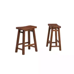 Kirklands Home Chestnut Sonoma Saddle Counter Stools, Set of 2 Brown Hot