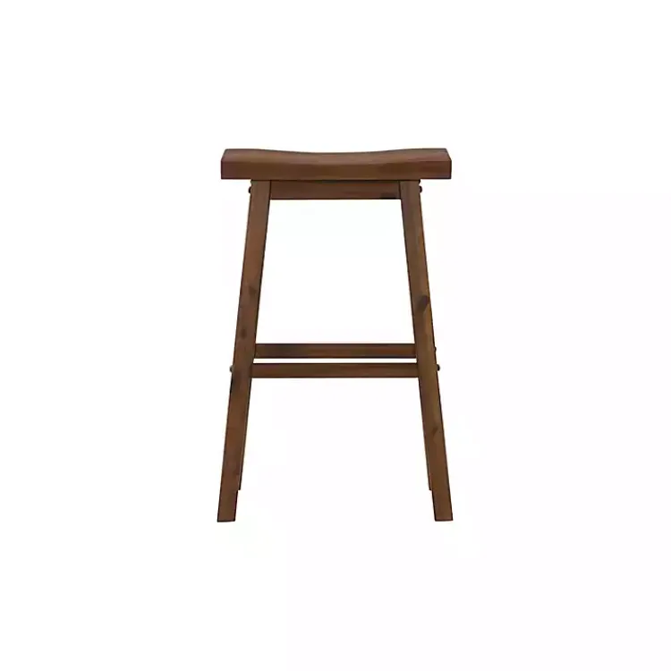 Kirklands Home Chestnut Wire Brush Saddle Bar Stools, Set of 2 Brown Best
