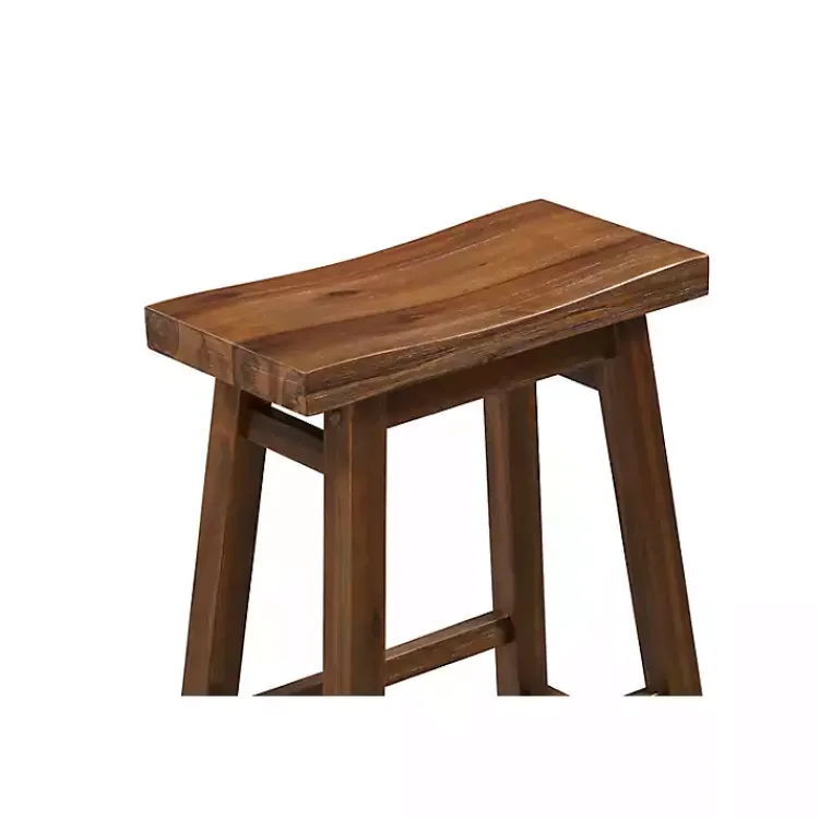 Kirklands Home Chestnut Wire Brush Saddle Bar Stools, Set of 2 Brown Best