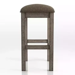 Kirklands Home Chestnut Wood Upholstered Counter Stools, Set of 2 Brown Outlet
