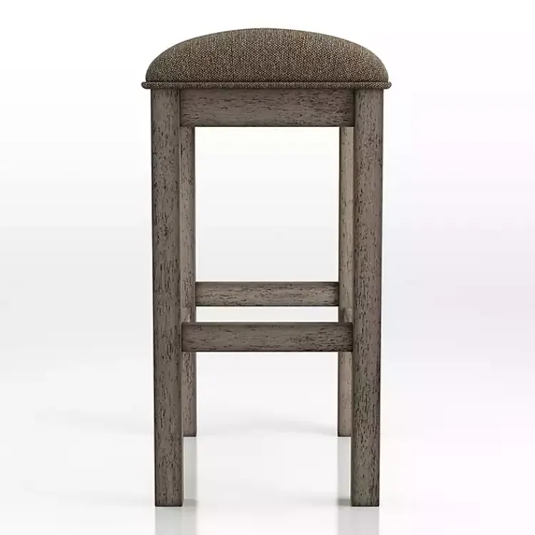 Kirklands Home Chestnut Wood Upholstered Counter Stools, Set of 2 Brown Outlet