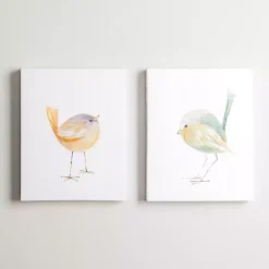 Kirklands Home Chickadee Birds Canvas Art Prints, Set of 2 New