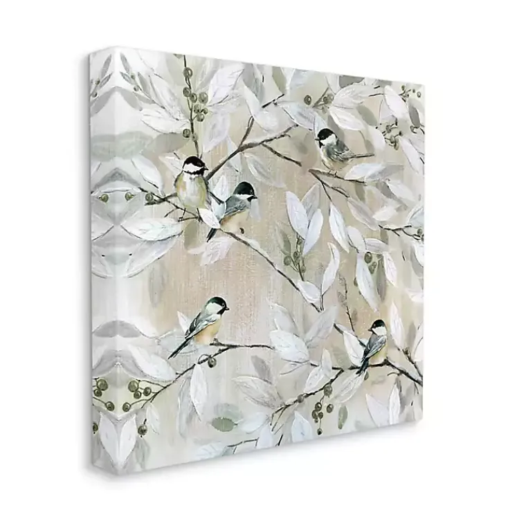 Kirklands Home Chickadee Birds on Branch Canvas Art Print, 30x30 Online