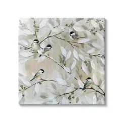 Kirklands Home Chickadee Birds on Branch Canvas Art Print, 36x36 Clearance