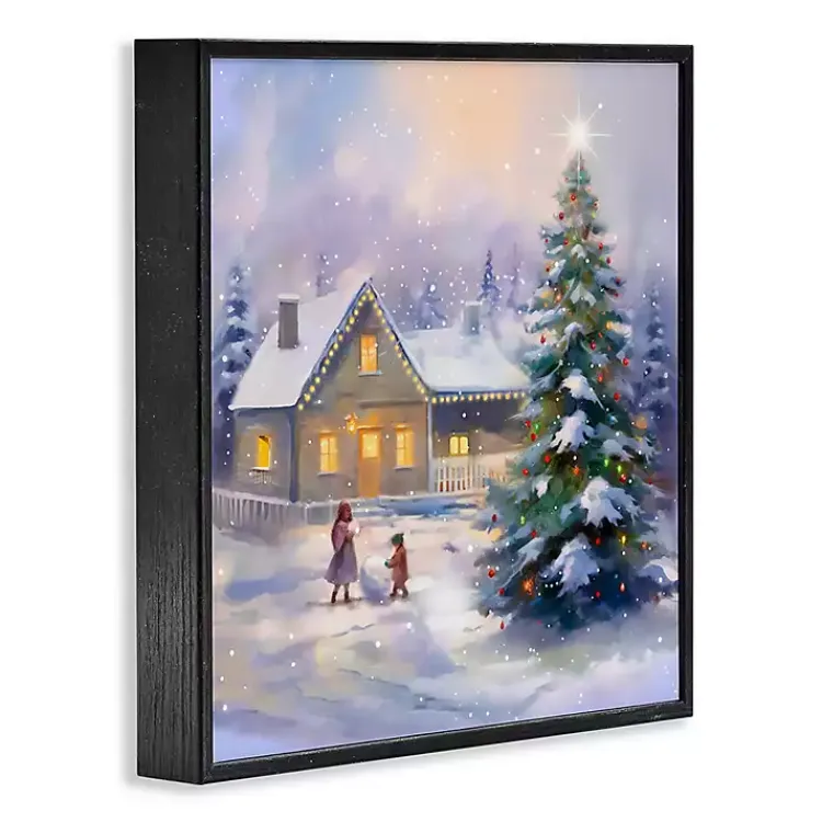Christmas Art & Wall Decor>Kirklands Home Children Building Snowman Framed Art Print