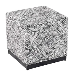 Kirklands Home Chinle Velvet Cube Ottoman Clearance