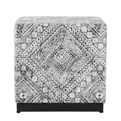 Kirklands Home Chinle Velvet Cube Ottoman Clearance
