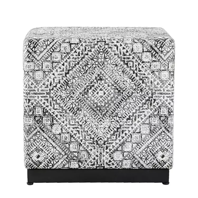 Kirklands Home Chinle Velvet Cube Ottoman Clearance