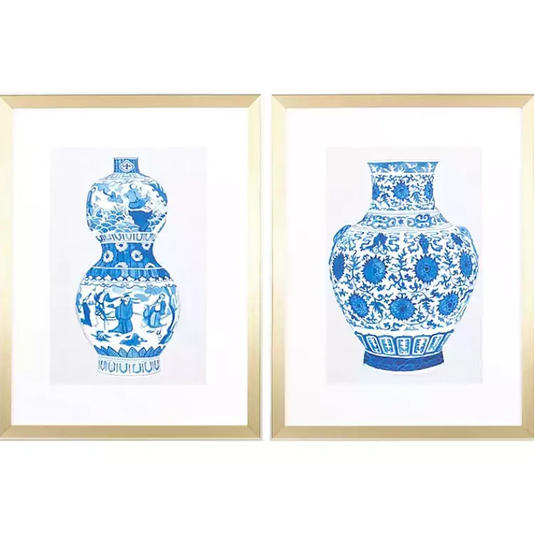 Kirklands Home Chinoiserie Vases II Framed Art Prints, Set of 2 Sale