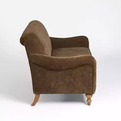Kirklands Home Chocolate English Loveseat Brown New