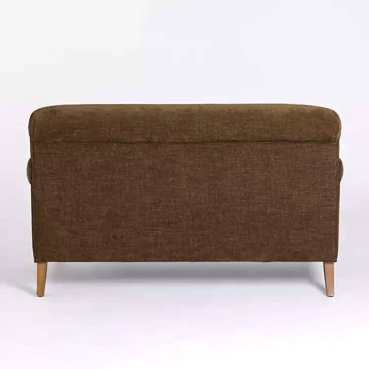 Kirklands Home Chocolate English Loveseat Brown New