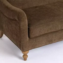 Kirklands Home Chocolate English Loveseat Brown New