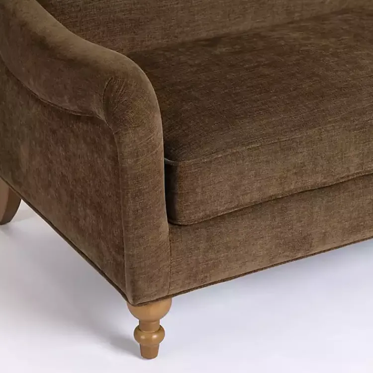 Kirklands Home Chocolate English Loveseat Brown New