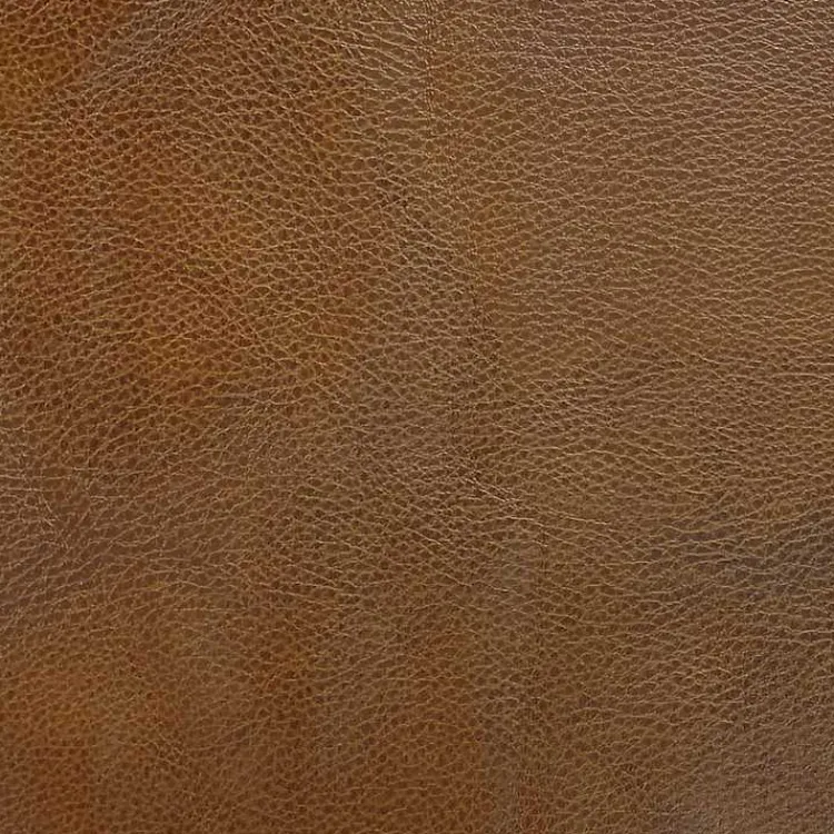 Kirklands Home Chocolate Faux Leather Storage Ottoman Brown