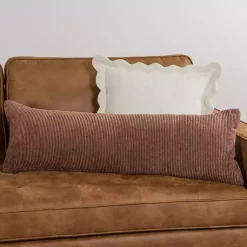 Pillows>Kirklands Home Chocolate Corduroy Joy to the World Pillow Brown