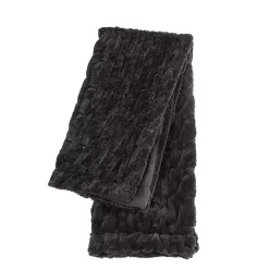 Blankets & Throws>Kirklands Home Chocolate Fluffy Faux Fur Cotton Throw Brown