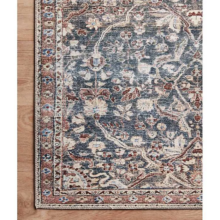 Kirklands Home Chris Loves Julia x Loloi Jules Dark Blue Rug, 2x9 New