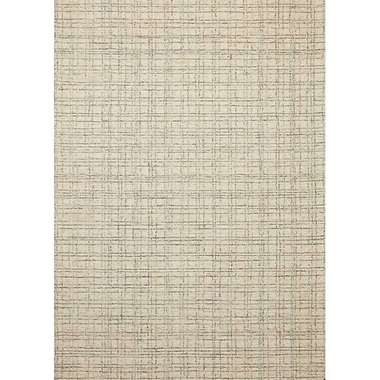Kirklands Home Chris Loves Julia x Loloi Polly Tan Grid Rug, 2x9 New