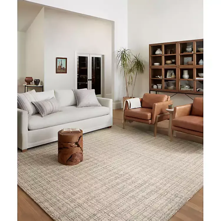 Kirklands Home Chris Loves Julia x Loloi Polly Tan Grid Rug, 2x9 New