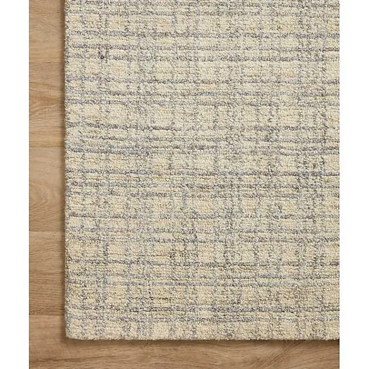 Kirklands Home Chris Loves Julia x Loloi Polly Tan Grid Rug, 2x9 New