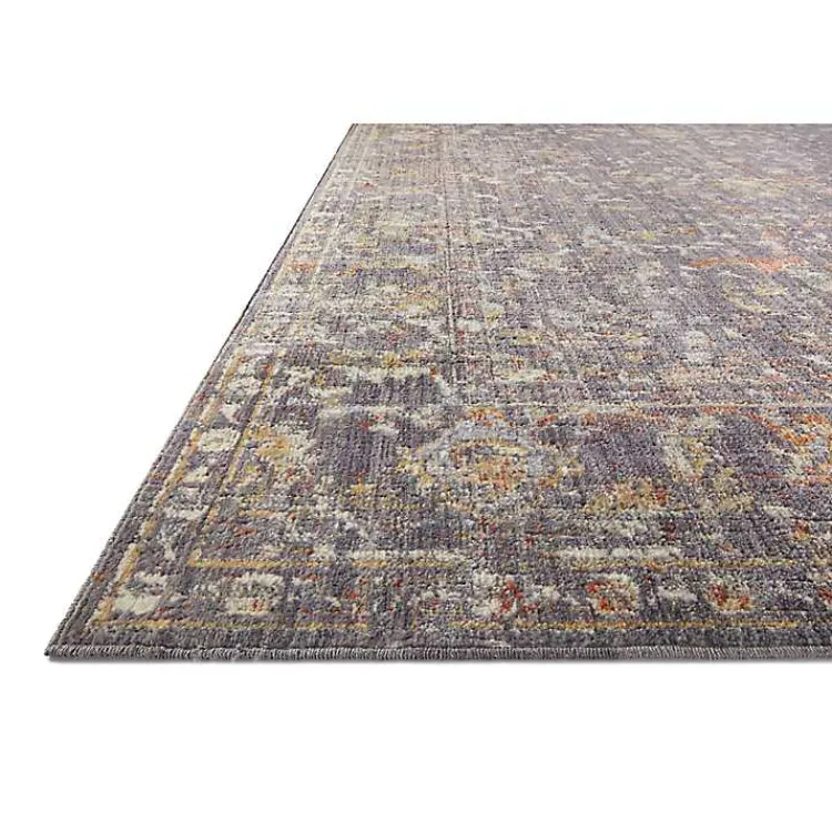 Kirklands Home Chris Loves Julia x Loloi Rosemarie Coal Rug, 6x9 New