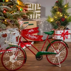 Statues & Figurines>Kirklands Home Christmas Bicycle with Pre-Lit Tree