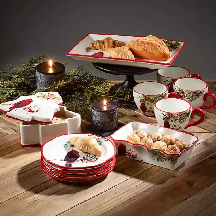Christmas Dining & Entertaining>Kirklands Home Christmas Cardinal Serving Dish