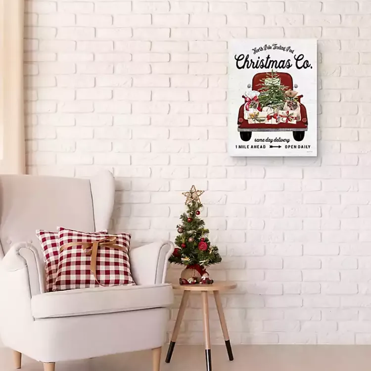Christmas Art & Wall Decor>Kirklands Home Christmas Co. Truck Canvas Art Print