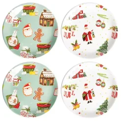 Kirklands Home Christmas Cookies Ceramic Plates, Set of 4 Sale