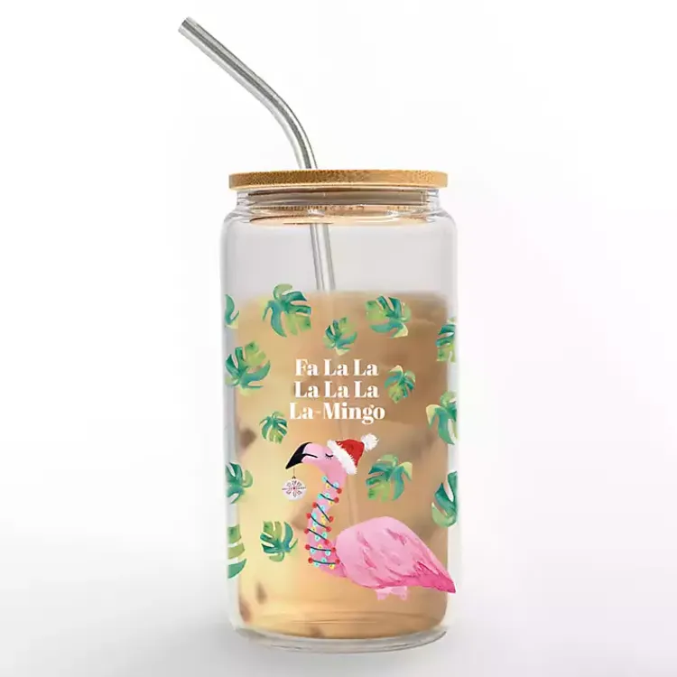 Christmas Dining & Entertaining>Kirklands Home Christmas Fa La La La-Mingo Glass Tumbler