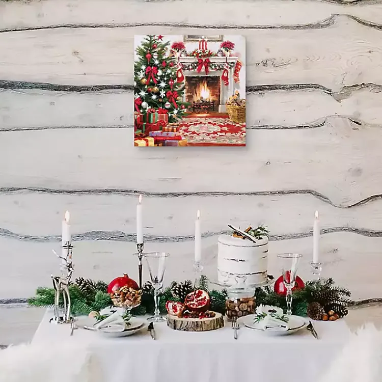Christmas Art & Wall Decor>Kirklands Home Christmas Hearth Canvas Art Print Multi