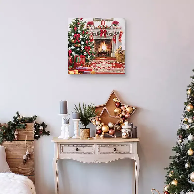 Christmas Art & Wall Decor>Kirklands Home Christmas Hearth Canvas Art Print Multi