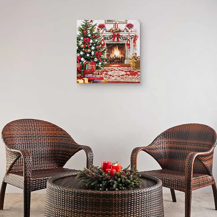 Christmas Art & Wall Decor>Kirklands Home Christmas Hearth Canvas Art Print Multi