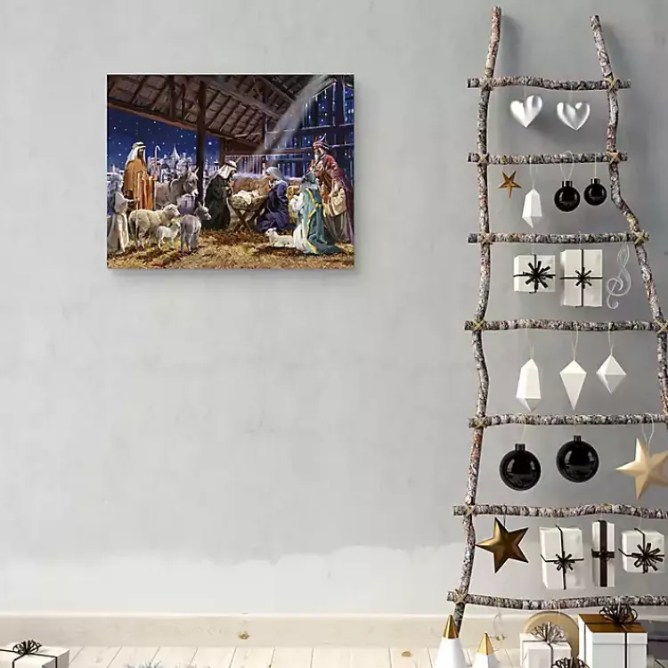 Christmas Art & Wall Decor>Kirklands Home Christmas Nativity Canvas Art Print