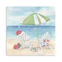 Christmas Art & Wall Decor>Kirklands Home Christmas on the Beach Canvas Art Print, 30x30 in.