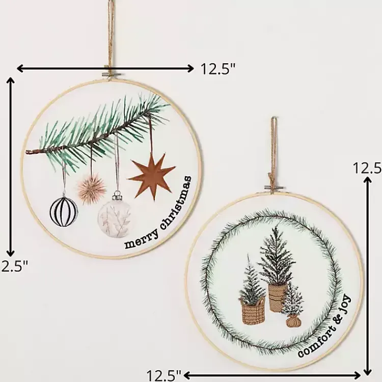 Christmas Art & Wall Decor>Kirklands Home Christmas Pine Loom Wall Plaques