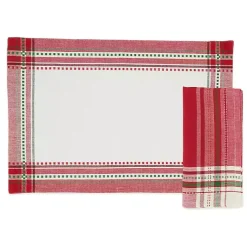 Christmas Dining & Entertaining>Kirklands Home Christmas Plaid 8-pc. Placemat & Napkin Set