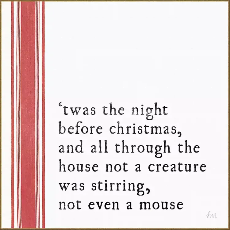 Christmas Art & Wall Decor>Kirklands Home Christmas Quote Left Stripe Canvas Wall Plaque
