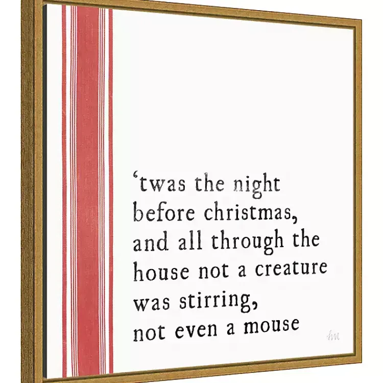 Christmas Art & Wall Decor>Kirklands Home Christmas Quote Left Stripe Canvas Wall Plaque