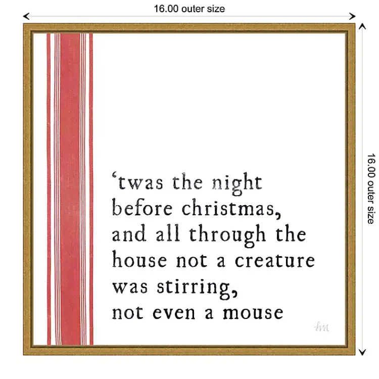 Christmas Art & Wall Decor>Kirklands Home Christmas Quote Left Stripe Canvas Wall Plaque
