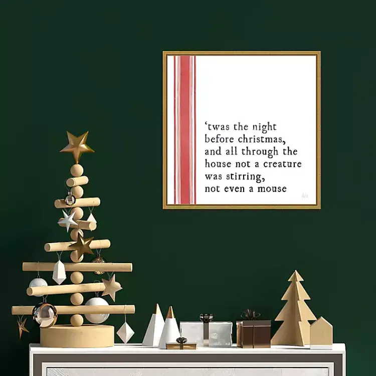 Christmas Art & Wall Decor>Kirklands Home Christmas Quote Left Stripe Canvas Wall Plaque