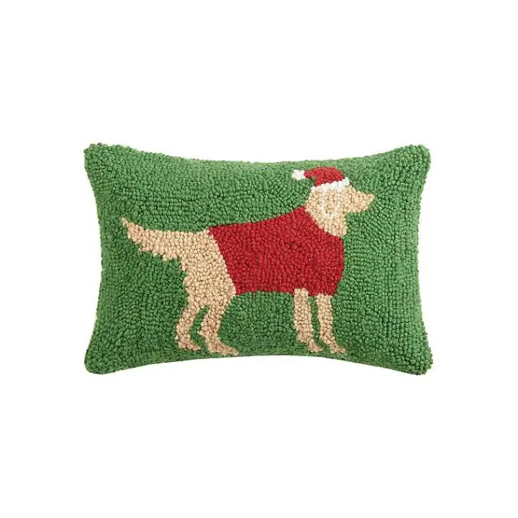 Christmas Pillows>Kirklands Home Christmas Retriever Pillow