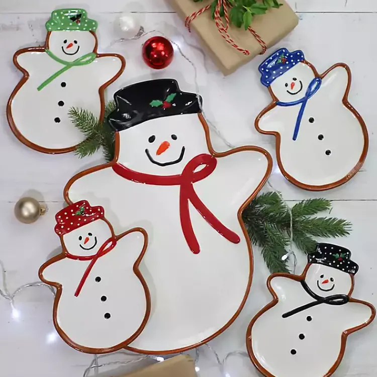 Christmas Dining & Entertaining>Kirklands Home Christmas Snowman Serving Tray
