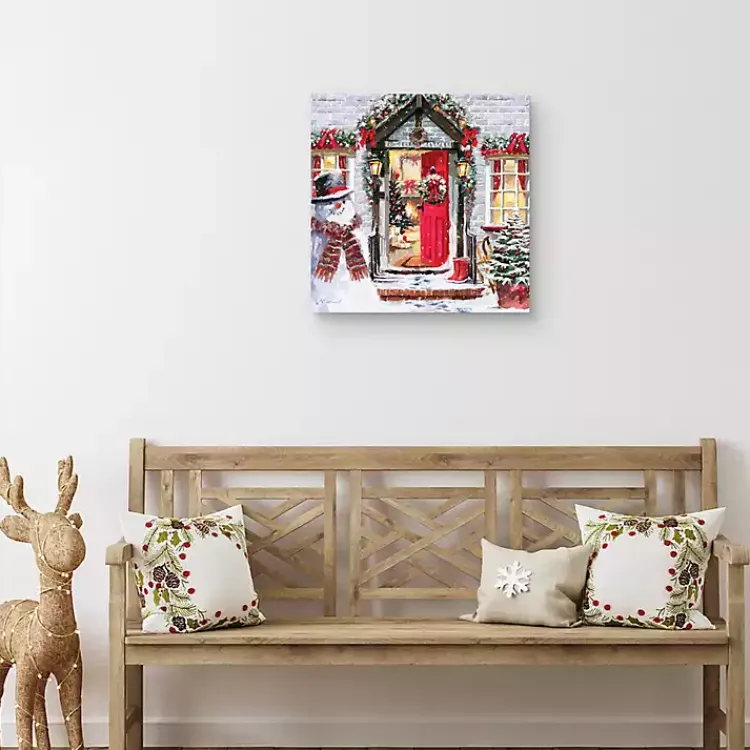 Christmas Art & Wall Decor>Kirklands Home Christmas Spirit Decorated Home Canvas Art Print