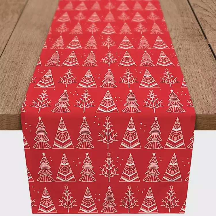Christmas Dining & Entertaining>Kirklands Home Christmas Tree Doodle Table Runner