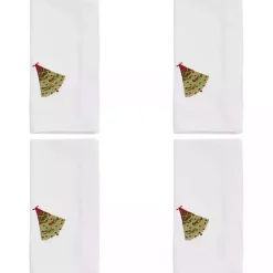 Kirklands Home Christmas Tree Embroidered 4-pc. Napkin Set Best