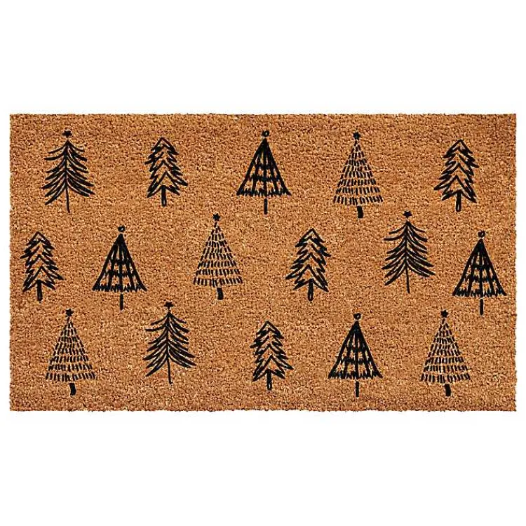Kirklands Home Christmas Tree Farm Coir Doormat Clearance