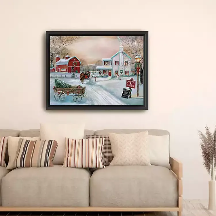 Christmas Art & Wall Decor>Kirklands Home Christmas Tree Farm Framed Art Print, 42x32 in.