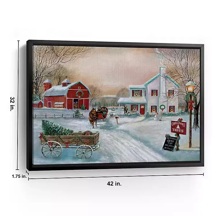 Christmas Art & Wall Decor>Kirklands Home Christmas Tree Farm Framed Art Print, 42x32 in.