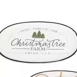 Kirklands Home Christmas Tree Farm Serving Platter with Spreader Discount